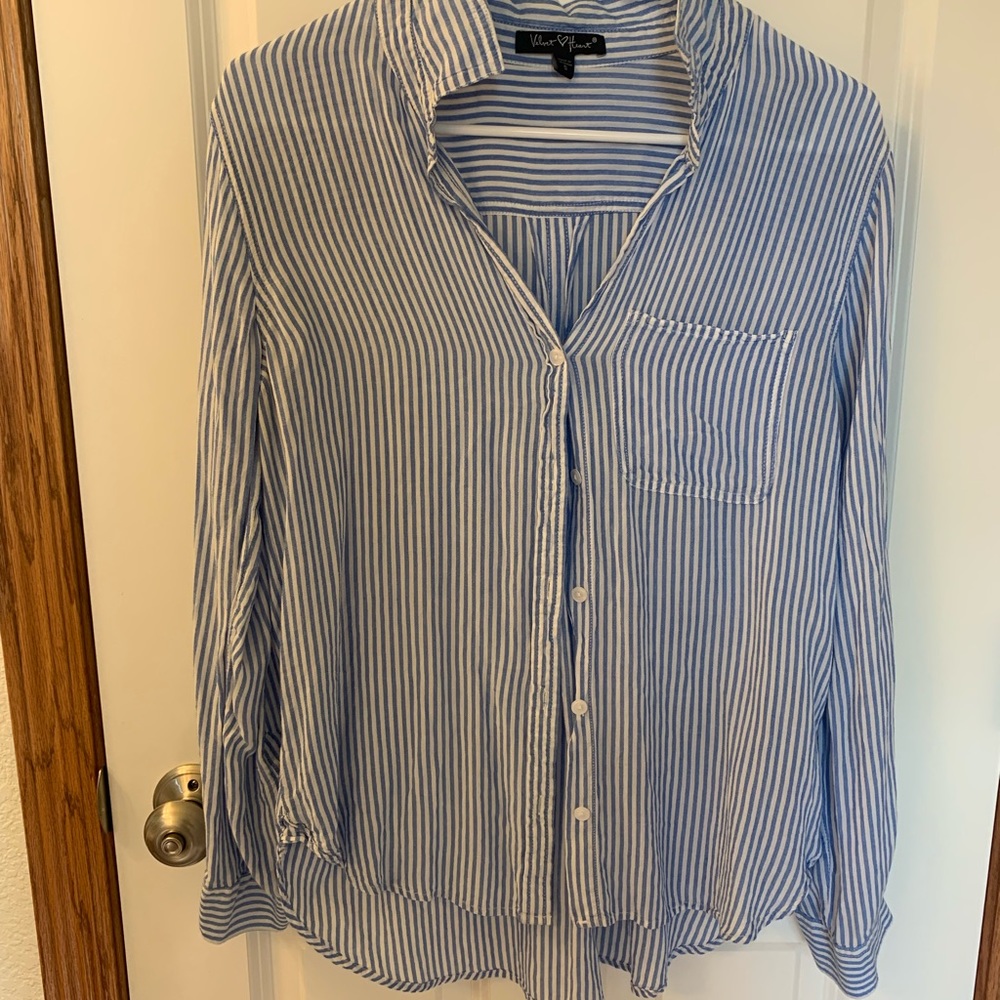 Stripped business casual blouse